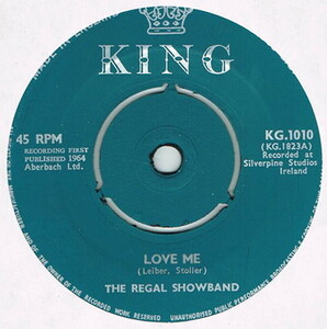 ●THE REGAL SHOWBAND / LOVE ME / YOU KNOW HOW [UK 45 ORIGINAL 7inch シングル ELVIS PRESLEY 新品同様 試聴]