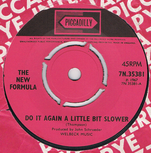 ●THE NEW FORMULA / DO IT AGAIN A LITTLE BIT SLOWER [UK 45 ORIGINAL 7inch シングル HARMONY POP 試聴]