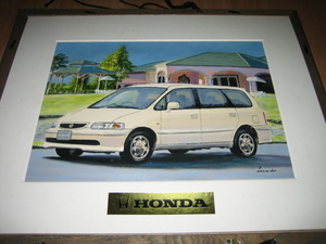 Art hand Auction Honda Odyssey Gemälde mit Rahmen RA 12346789 Garage Life/Honda/HONDA ODYSSEY/Minivan/Innenausstattung/Ölgemälde/Leinwand/JDM/Handschriftlich/Garage/Dekoration, Auto, Motorrad, Automobilbezogene Waren, Andere