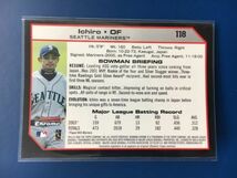 2004 Bowman Chrome #118 ボーマン　クローム　イチロー　カード　MLB　Seattle　Mariners　マリナーズ　鈴木一朗_画像2