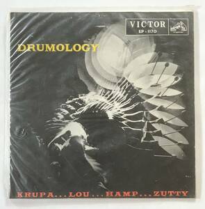 【 EP レコード ： 】DRUMOLOGY　ドラム学　ルイ・ベンソンとトミー・ドーシイ楽団　他