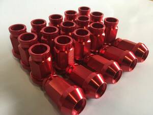  free shipping duralumin racing nut M12|P1.25 40mm ( red )