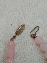 ピンク石ネックレス　43cm　経年保管品_画像9