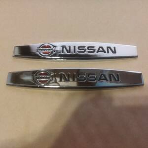 NISSAN エンブレムプレート 縦2cm×横10cm×厚5mm　2枚組　⑥　送料無料　日産　ニスモ