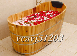 ◆新品◆高品質◆浴槽 バスタブ 木製 お風呂 バスタブ ポリ浴槽 浴室用 バケツ 110cm×57cm×68cm