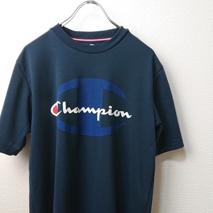 champion チャンピオン ロゴプリント Tシャツ ランニング トレーニング ジョギング スポーツ ネイビー 紺 sizeL
