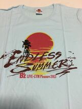 B’z Tシャツ 　水色◎ Lサイズ 「B’z LIVE-GYM Pleasure 2013 -ENDLESS SUMMER-」長期保管・デッドストック・未着用◎松本孝弘◎稲葉浩志_画像2