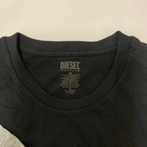 洗練されたデザイン　DIESEL　UMTEE-RANDAL-TUBE-TWOPACK　クルーネックTシャツ2枚セット　ブラック/グレー　L　A05427 0LDAS　2023新製品_画像2