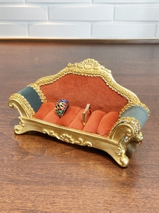 ベルベット クラシカル アクセサリーホルダー リング 指輪 ソファ アクセサリー置き 飾り オブジェ インテリア 雑貨