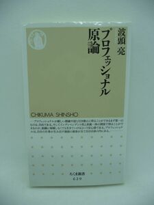 プロフェッショナル原論 ★ 波頭亮 ◆ あるべき姿のとらえなおしが必要 高度な知識と技術によってクライアントの依頼を適える 重要性 ◎