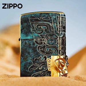 限定 新品 三星堆 金仮面 ライター ZIPPO 喫煙グッズ ジッポー オイルライター 真鍮製 未使用