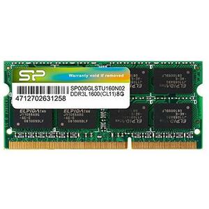 Silicon Power SP008GLSTU160N02 ノートPC用 1.35V (低電圧) メモリ DDR3-1600 (PC3L-12800) 8GB 1.35V SO-DIMM