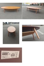 （中古）IKEA(イケア)３人掛けソファ・テーブル２点セット コーヒーテーブルSTOCKHOLM ソファEKENASET 布張り グレー F-OA-714-0626A_画像3