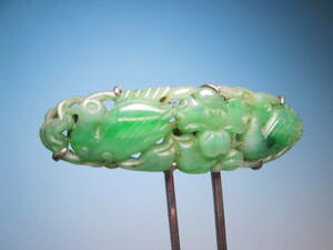 [. month ] antique *book@.. flower . water bird sculpture. ornamental hairpin 8,36g