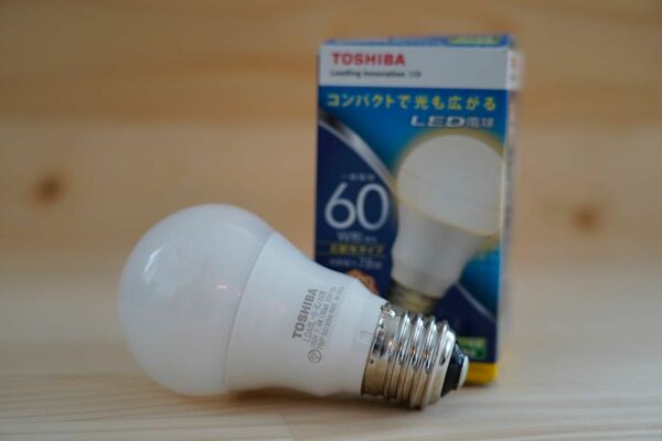 ★安心のTOSHIBA(東芝 )LED電球 LDA8L-G-K/60W 電球色 E26