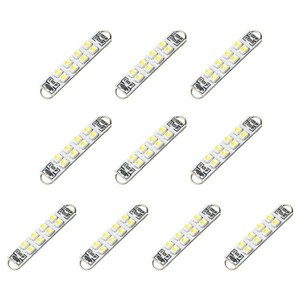 10個セット●● 12V アメ車 リジッドループ LED 8連 ホワイト 42mm ダッジ シボレー キャデラック クライスラー