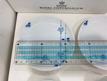 ◆【未使用】ロイヤルコペンハーゲン Royal Copenhagen ブルーパルメッテ カップ＆プレート ペア 箱付き_画像3