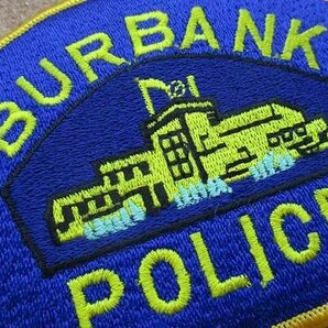 90s BURBANK バーバンク カリフォルニア州 POLICE ポリス 警察 US ビンテージ 刺繍 ワッペン アメリカ USA パッチ/ARMY NAVYの画像2