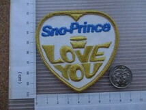 80s ハート型 I LOVE YOU SNO PRINCE ビンテージ 刺繍 ワッペン アメリカ USA パッチ/SKI スキー スノーモービル 雪 レース_画像5