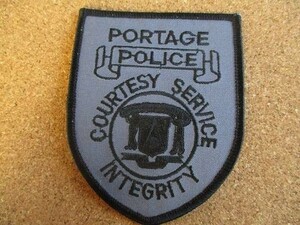 90s Portage Police Department インディアナ ポリス ビンテージ 刺繍 ワッペン /セキュリティー 警察 POLICE ポリス アメリカ USA パッチ