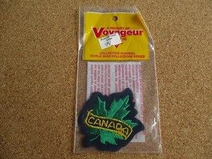 80s ボイジャー CANADA カナダ メープル ビンテージ刺繍ワッペン/Voyager 旅行 観光 土産 花 カスタムA