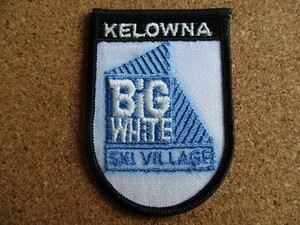 80s KELOWNA ケロウナ カナダ ブリティッシュコロンビア スキー スノボ 雪山エンブレム ビンテージ 刺繍 ワッペン パッチ/ 旅行 土産