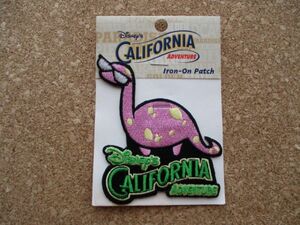 90s ディズニー カリフォルニアDISNEY'S CALIFORNIA ADVENTUREワッペン/DISNEYLANDディズニーランドCALIFORNIA恐竜ザウルスpatch D11