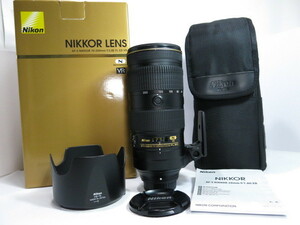 Nikon AF-S 70-200mm F2.8E FL ED VR nano crystal lens *HB-78 hood *CL-M2 case * original box attaching [ tube NI554]