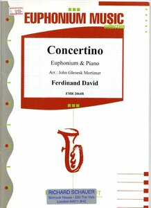 送料無料 ユーフォニアム楽譜 フェルディナンド・ダヴィッド:コンチェルティーノ Op.4 J.G.モーティマー編 ユーフォニアム＆ピアノ
