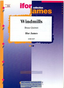 送料無料 金管5重奏楽譜 アイファー・ジェームズ:ウィンドミル (風車) 試聴可 2Trp/Hrn/Trb/Tuba 金管アンサンブル