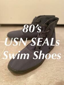 80's U.S.NAVY swim shoes coral shoes USN the US armed forces the truth thing Vintage sneakers Vintage SEALs diver shoes 80s