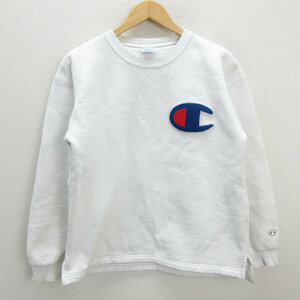 z■チャンピオン/champion C3-Q035 クルーネックスウェット【M】白/men's/132【中古】■