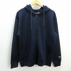 z■チャンピオン/champion フルジップパーカ【L】紺/men's/123【中古】■