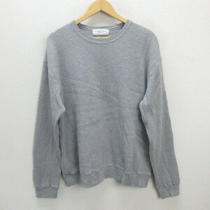 s# made in Japan # Arrows /green label relaxing waffle crew neck sweatshirt [M] ash /MENS/174[ used ]