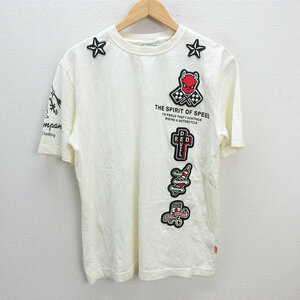 y■テッドマン/TED COMPANY フルワッペンTシャツ■白系【 42 】MENS/80【中古】