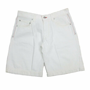 z■トミーヒルフィガー/TOMMYHILFIGER コットンハーフパンツ【L】白/men's/89【中古】■