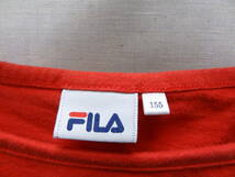 全国送料無料 フィラ FILA ＆ テグテグ TEG TEG コラボ 子供服キッズ女の子 綿100% 肩ストラップ付 半袖ドルマンスリーブ Tシャツ 155(160)_画像2