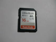 16GB　SDHCカード　SanDisk　Ultra PLUS　フォーマット済み　メモリーカード　SDカード_画像1