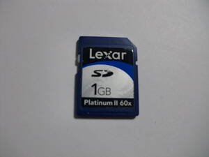 1GB　Lexar　Platinum2　SDカード　フォーマット済み　メモリーカード