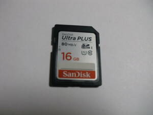 16GB　SanDisk ultra plus　SDHCカード　フォーマット済み　メモリーカード　SDカード