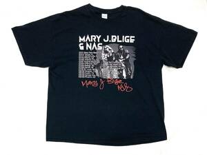 MARY J.BLIGE NAS メアリーJブライジ ナズ Tシャツ 黒 XXL HIP HOP ヒップホップ R&B 