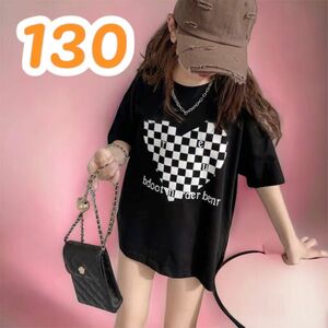 プリントTシャツハートがかわいい！韓国ファッショントップTシャツ! トップス 半袖Tシャツ