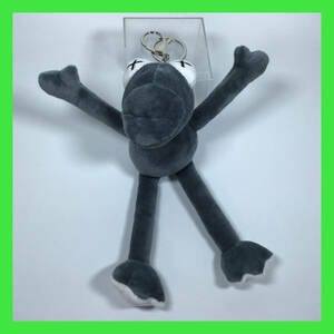N-2524* темно-серый. лягушка мягкая игрушка брелок для ключа товар бирка нет животное ... лягушка 
