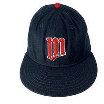 ■ 70s 80s USA製 ビンテージ New Era MLB Minnesota Twins ベースボール キャップ 帽子 CAP サイズ7 1/8 ニューエラ ツインズ メジャー ■_画像1