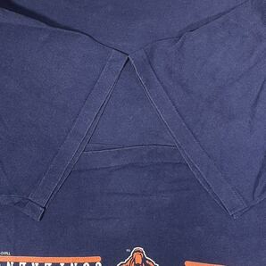 ■ 90s 90年代 USA製 ビンテージ anvil アンビル NFL CHICAGO BEARS ベアーズ イラスト シングルステッチ 半袖 Tシャツ L 紺 アメフト ■の画像10
