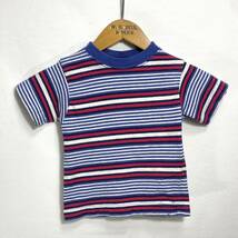 ■ 子供用 ビンテージ USA製 CHEROKEE デザイン ボーダー柄 半袖 Tシャツ 2T アメカジ ブルー レッド ホワイト ■_画像1