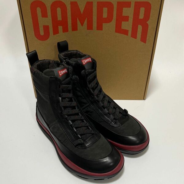 新品 Camper Peu Pista カンペール レザーブーツ ブラック