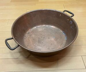 銅製 ジャム 鍋 大鍋 ジャムボール フランス アンティーク 
