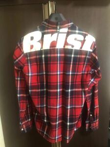 【中古】 Mサイズ FCRB BIG LOGO FLANNEL B.D SHIRT f.c real bristol エフシーレアルブリストル ネルシャツ チェックシャツ SOPH. ソフ