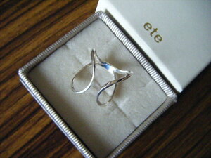 ete*ete*ryu van ring * ribbon ring * silver * ring *#12